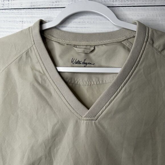 Walter Hagen Size XL Slate Cream V Neck Pullover Long Sleeve Windbreaker Jacket - Picture 4 of 16